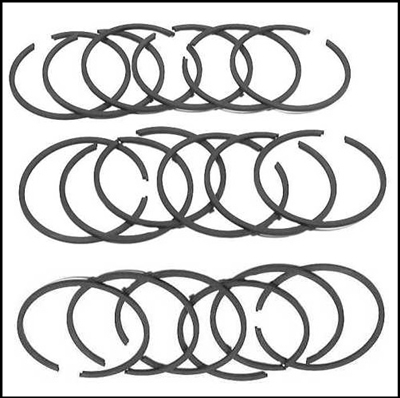Package of (18) piston rings for Mercury Mercury Mark 75 - 75A - 78 - 78A and all 1960-62 Merc 600 - 700 6-cylinder outboards