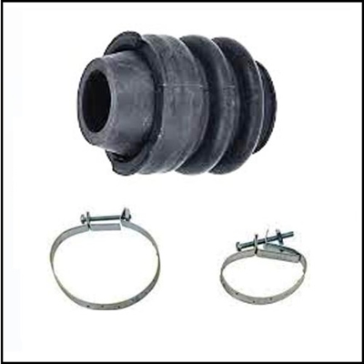 PN 1450448 - 1603397 molded rubber front universal joint cover with clamps for all 1957-59 Plymouth - Dodge - DeSoto - Chrysler