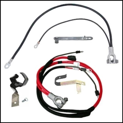 Battery cable and bracket set for 1971 Plymouth GTX - RoadRunner - Satellite and Dodge Charger with 426 Hemi engine