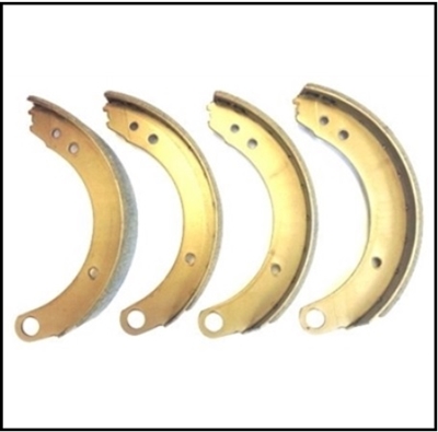 Set of (4) relined bonded brake shoes for all 1946-48 Chrysler Corp. passenger cars