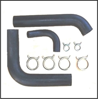 9-piece molded radiator hose and OE-style clamp set for 1957-59 Plymouth Belvedere - Fury - Plaza - Savoy with 301 or 318 V-8