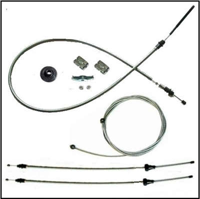 10-piece parking brake cable set for 1962-65 Plymouth Belvedere; 1962-64 Fury - Savoy; 1962 Dodge Dart; 1962-64 Polara - 330 - 440 and 1965 Coronet - Satellite