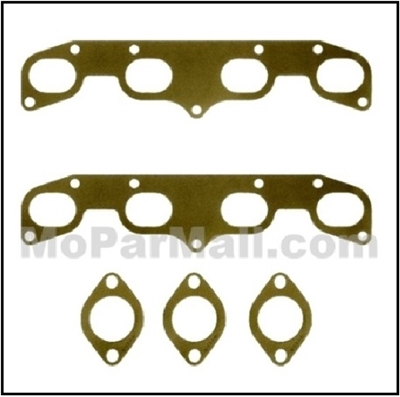 5-piece exhaust manifold and exhaust pipe flange gasket set for 1955-58 Dodge, DeSoto, Chrysler and Imperial with Hemi V-8