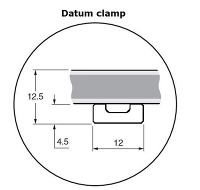 Datum clamp for RTLC-S and RTLA-S scales A-9585-0028