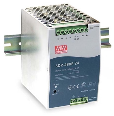 Mean Well: DIN Rail Power Supply (SDR-480P)