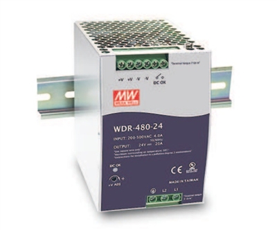 Mean Well: DIN Rail Power Supply (WDR-480)
