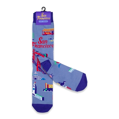 San Francisco City Socks - Blue