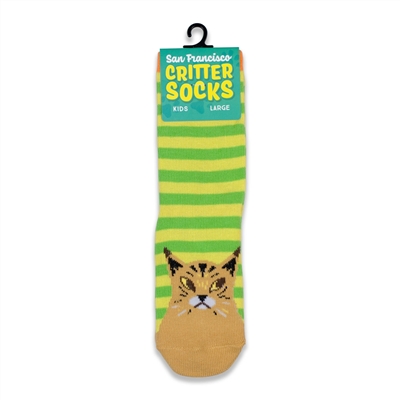 Kids SF Critter Socks - Bobcat
