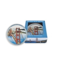 Crystal Paperweight - Golden Gate Bridge Vintage
