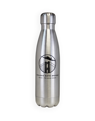 Stainless Steel Bottle - Airplane over the Golden Gate