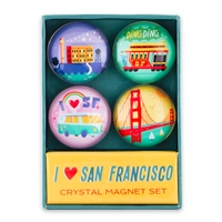 Crystal Magnet Set - I &hearts; San Francisco