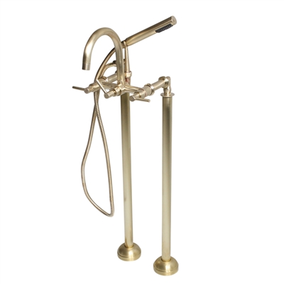 Penhaglion No.17 Free Standing Tub Filler in Unvarnished Brushed Brass