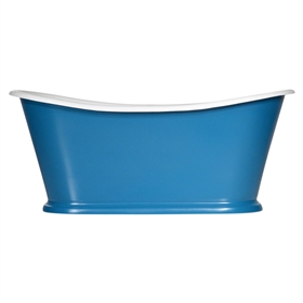 Any Solid Color 'Paris-67' 67" Cast Iron French Bateau Tub and Drain