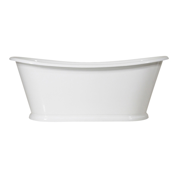 Any Solid Color 'Paris-73' 73" Cast Iron French Bateau Tub with Drain