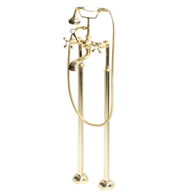 <b>Penhaglion</b><br>No.97 Free Standing Tub Filler in Unvarnished Polished Brass
