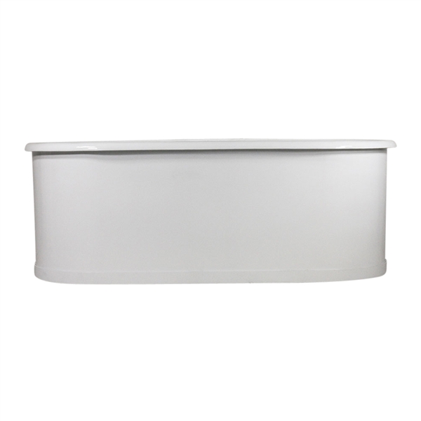 Any Solid Color 'Blackfriars66' 66" Cast Iron Double Ended Metal Skirted Tub and Drain