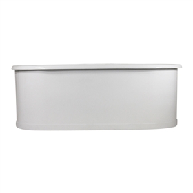 Any Solid Color 'Blackfriars73' 73" Cast Iron Double Ended Metal Skirted Tub and Drain