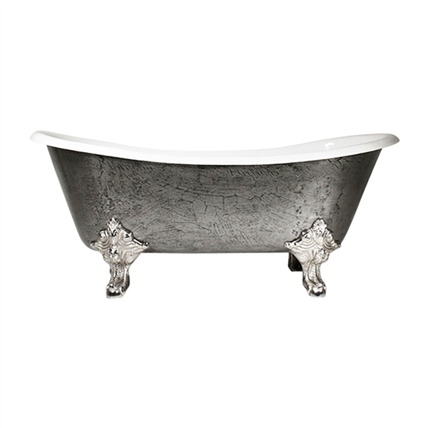 The Bridlington 68 Vintage Designer Burnished Cast Iron Clawfoot Bateau Bathtubs from Penhaglion.