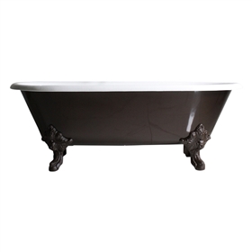 Any Solid Color 'Cardigan-66' 66" Cast Iron Double Ended Clawfoot Tub and Drain