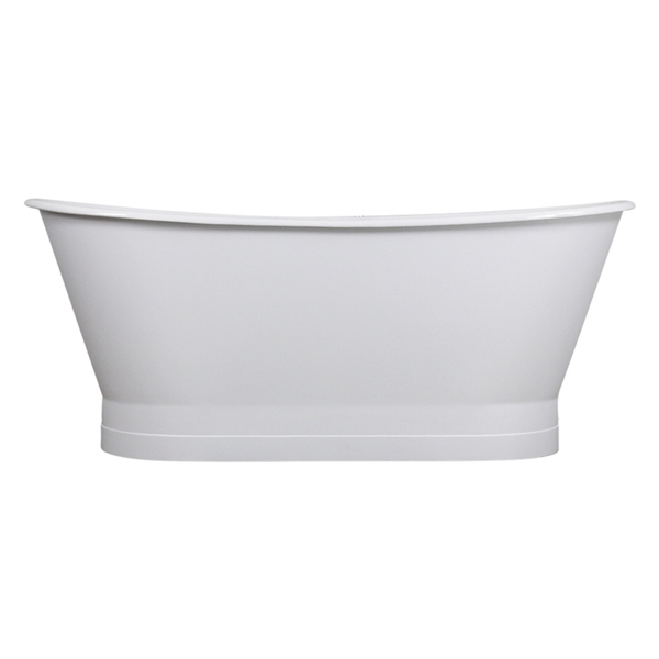 Any Solid Color 'Carisbrooke' 68" Cast Iron French Bateau Tub and Drain