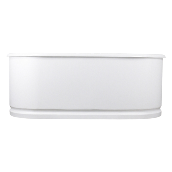 Any Solid Color 'Cartmel73' 73" Cast Iron Metal Skirted Double Ended Tub and Drain