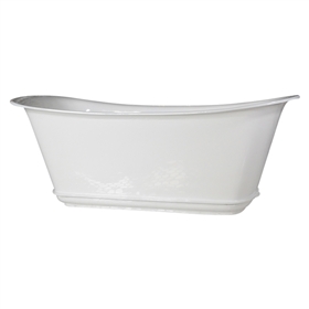 Any Solid Color 'Charroux-WH-59' 59" Cast Iron Chariot Tub and Drain