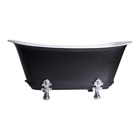 Any Solid Color 'Fontenelle-59' 59"  Cast Iron Chariot Clawfoot Tub with Drain