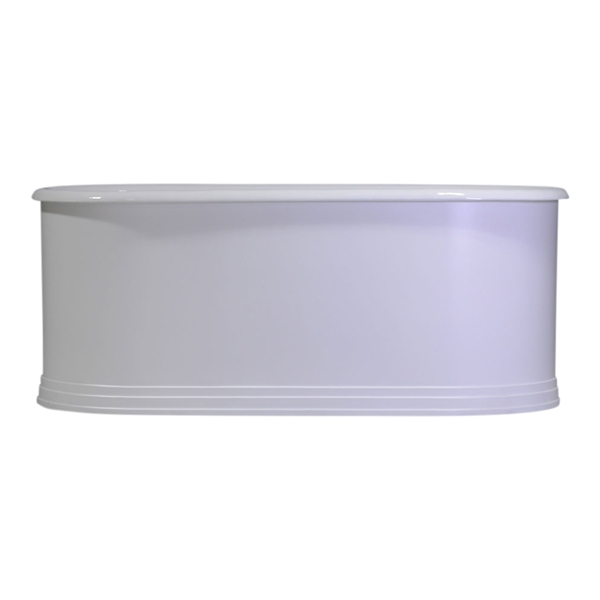 Any Solid Color 'Kelvinside61' 61" Cast Iron Double Ended Metal Skirted Tub with Penhaglion Step Base and Drain