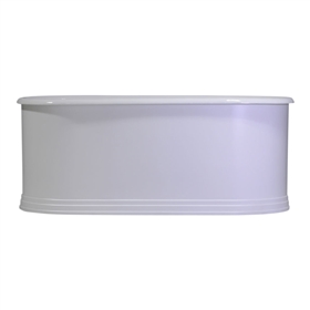Any Solid Color 'Kelvinside66' 66" Cast Iron Double Ended Metal Skirted Tub with Penhaglion Step Base and Drain