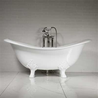 'The Smithfield68' 68 Vintage Designer Cast Iron Clawfoot Bateau Bathtubs from Penhaglion.