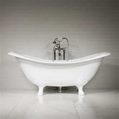 'The Smithfield' 73 Vintage Designer Cast Iron Clawfoot Bateau Bathtubs from Penhaglion.