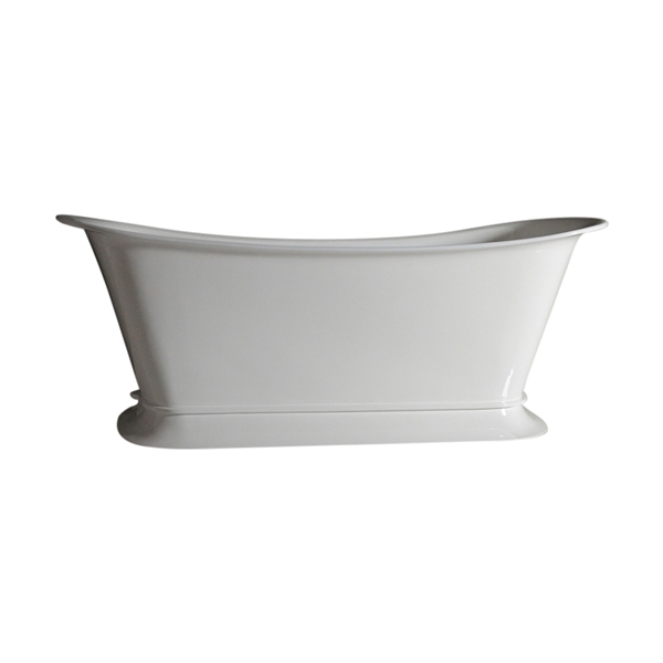 Any Solid Color 'Valloires-WH-73' 73" Cast Iron Chariot Tub and Drain