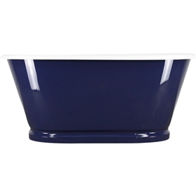 Any Solid Color 'Weybourne' 61" Cast Iron Double Ended Metal Skirted Tub with Base Trim and Drain