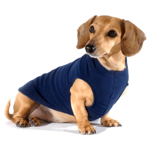 Navy Blue Dachshund Fleece Sweater