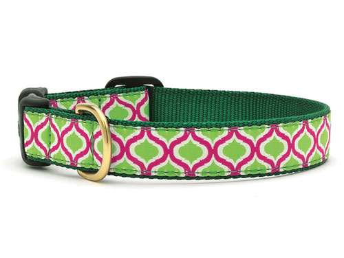 Green and Pink Genie Dachshund Collar