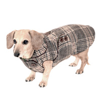 Reversible Donegal Plaid Dachshund Coat