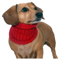 Cherry Red Noodle Boodle Dachshund Neck Warmer