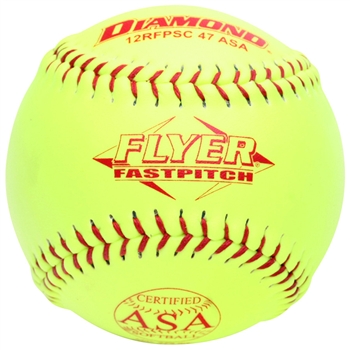 diamond flyer 12" asa fastpitch softballs 12rfpsc 47 asa - dozen