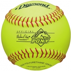 Diamond 12" Pony League Leather Fastpitch Softballs - 6 Dozen