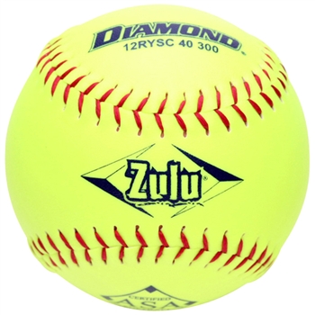 Diamond Zulu 12" .40 COR Slowpitch Softballs - 6 Dozen