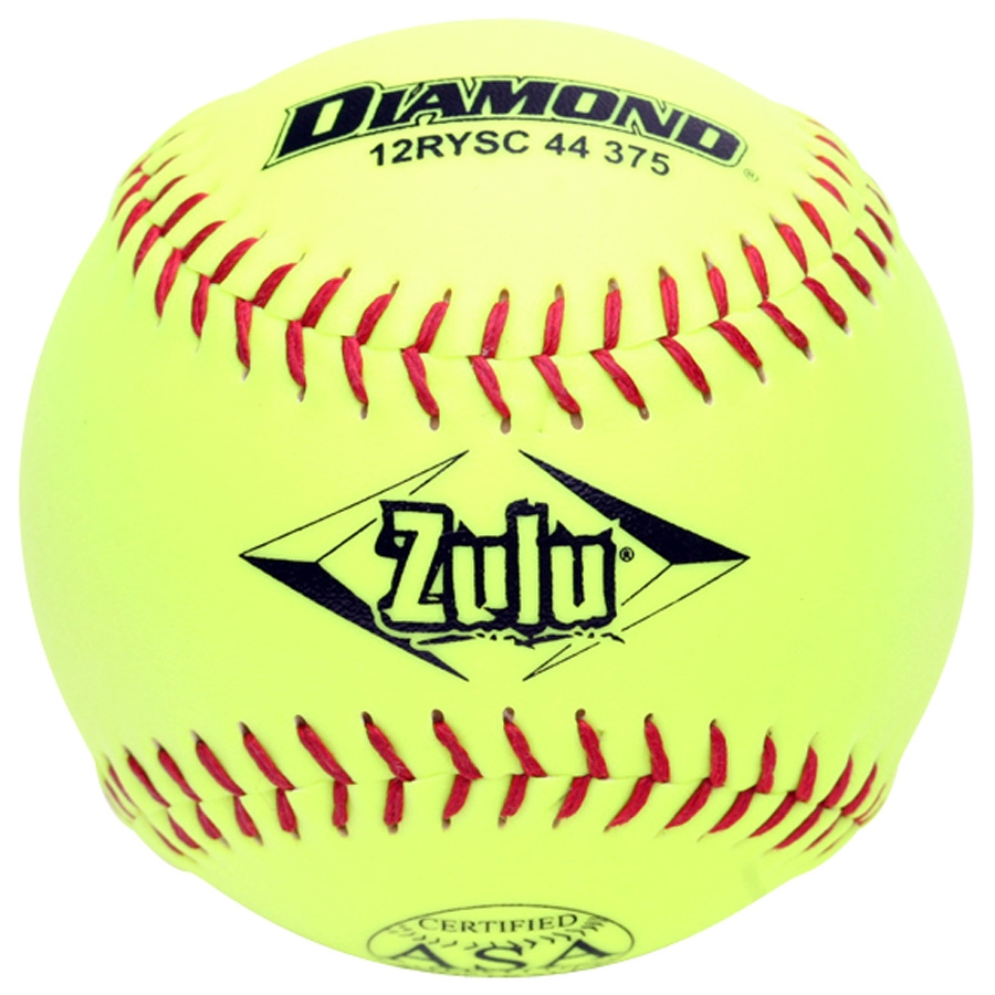 Diamond Zulu 12 ASA Slowpitch Softballs - 6 Dozen