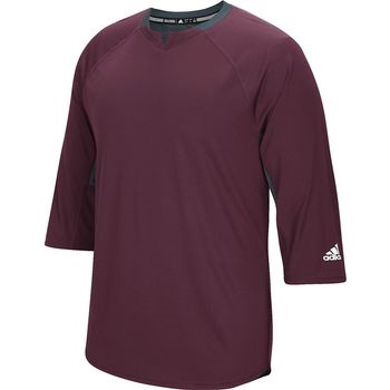Adidas Fielders Choice 3/4 Sleeve Henley Pullover