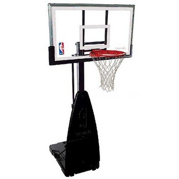 spalding 54" glass portable basketball hoop