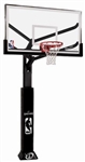 spalding 60" glass arena view in-ground basketball hoop