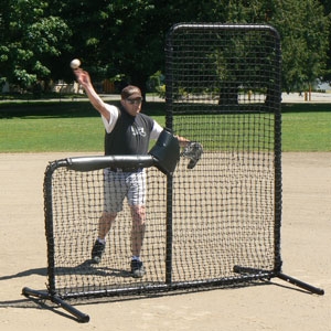 the armadillo baseball pitchers protective l-screen