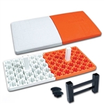champro sports in ground double first base - orange white