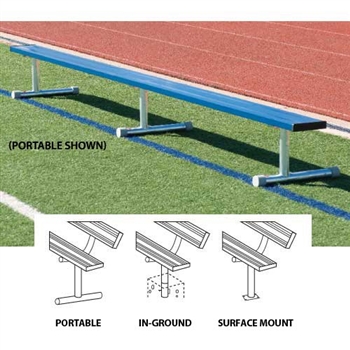 Sport 21 Foot Permanent Aluminum Bench Without Back