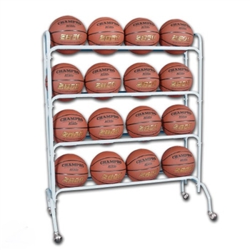 champro 16 ball basketball ball rack with casters