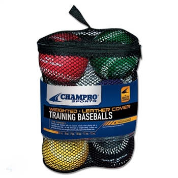 champro set of 6 team weighted training baseballs - dozen