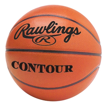 rawlings mens contour 29.5" leather game basketball contour-b